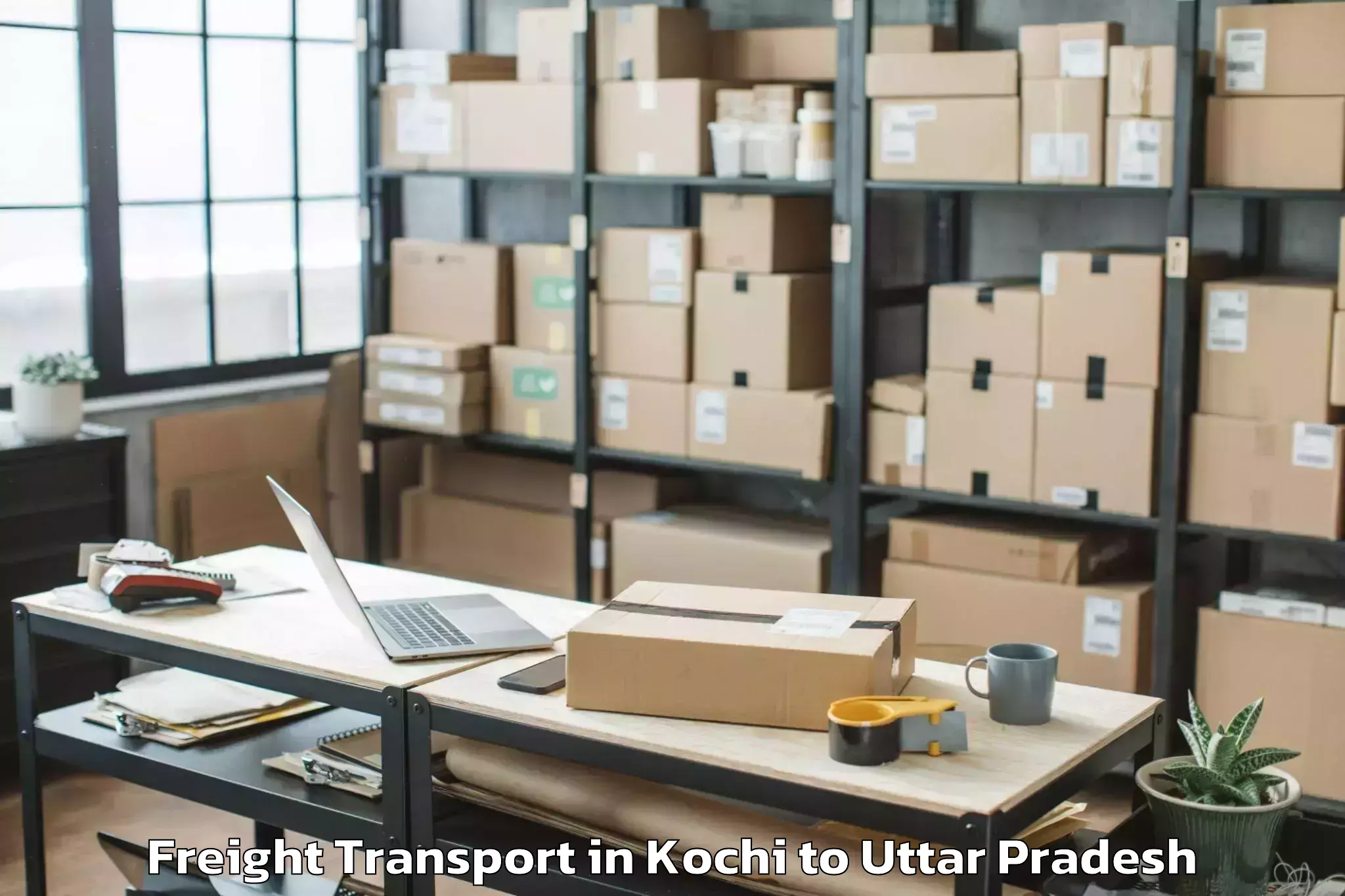 Easy Kochi to Js University Shikohabad Freight Transport Booking